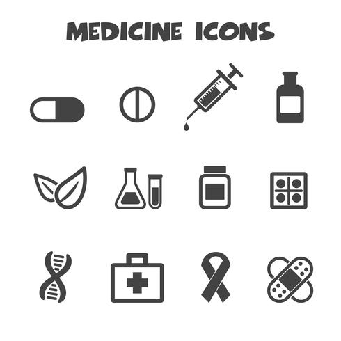 medicine icons symbol vector