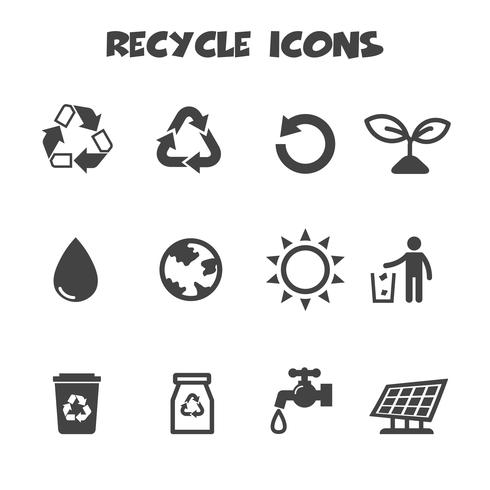 símbolo de los iconos de reciclaje vector