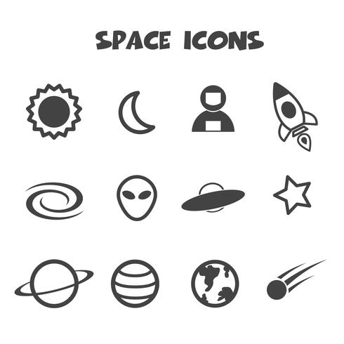 símbolo de icono de espacio vector