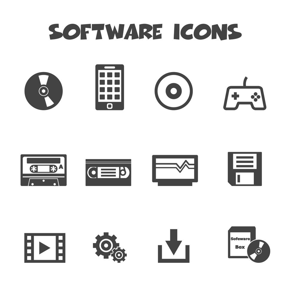 software icons symbol 673068 Vector Art at Vecteezy