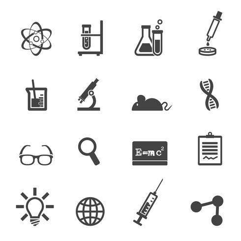 science and laboratory icons vector