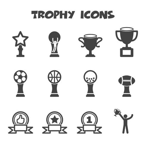 símbolo de los iconos de trofeo vector