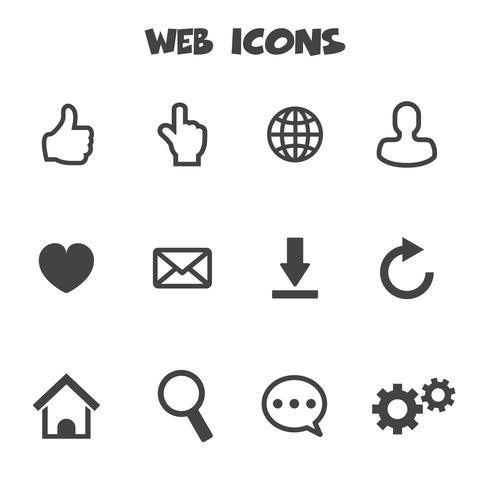 web icons symbol vector
