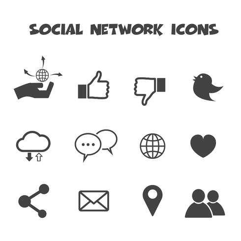 iconos de redes sociales vector