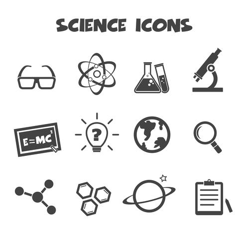 símbolo de los iconos de la ciencia vector