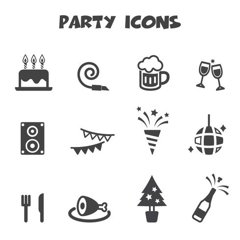 party icons symbol vector