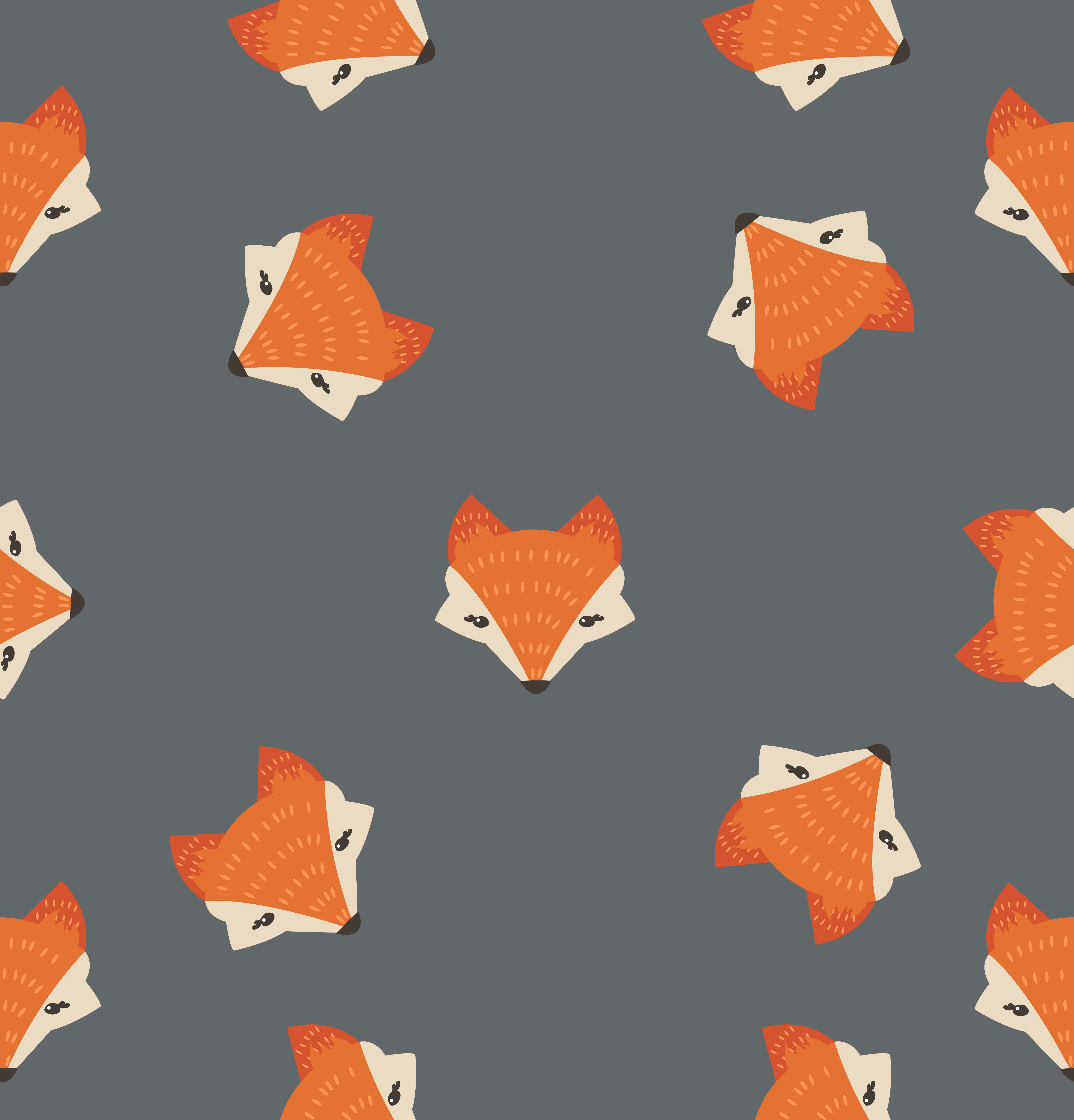 fox head pattern 673131 Vector Art at Vecteezy