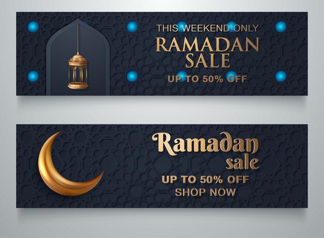 Ramadan Sale banner template vector