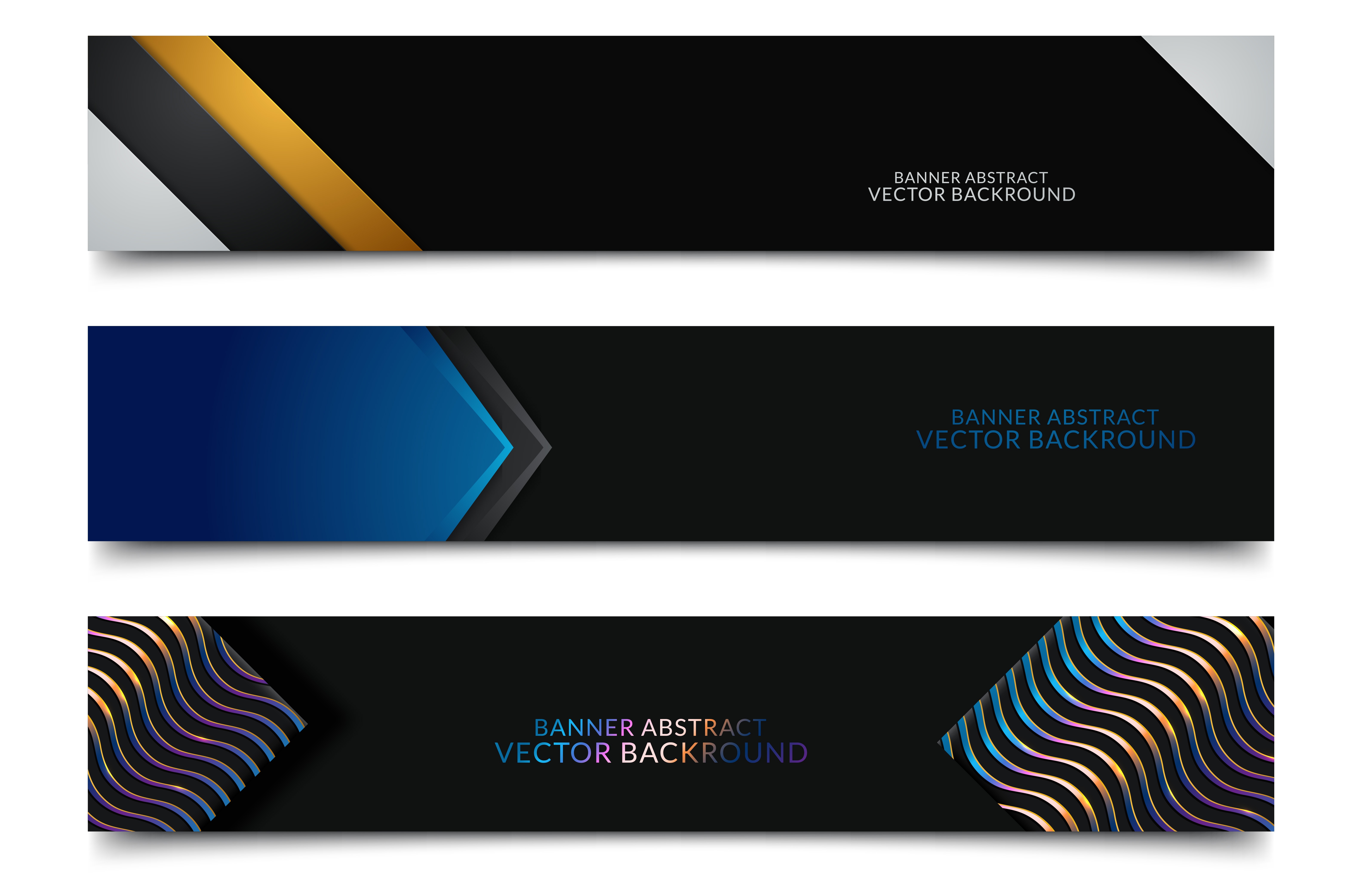  Design  of black horizontal web banners  Download Free  Vectors Clipart 