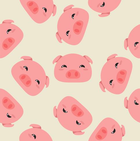 Pigs head pattern  vector