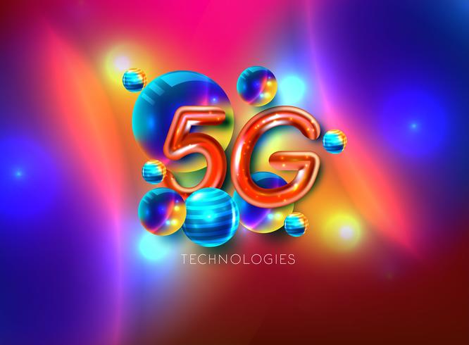 Conexión a internet inalámbrica 5G vector