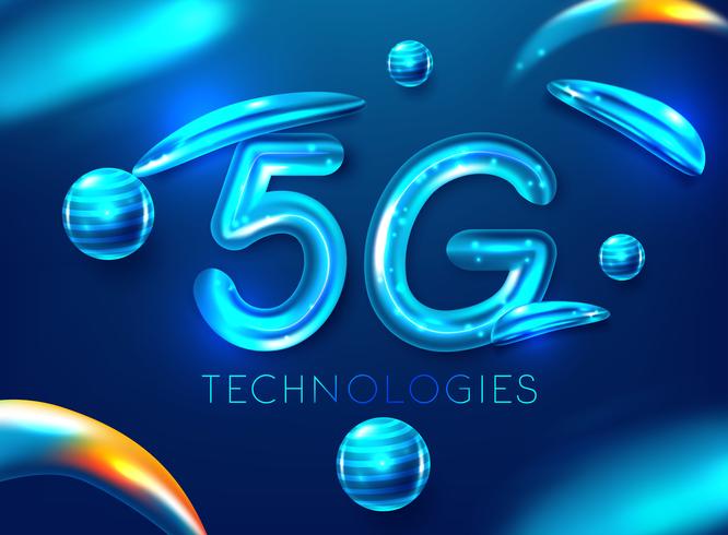 Red global de alta velocidad de innovación 5G vector