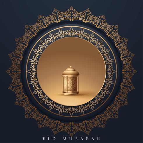 Template islamic design for Eid Mubarak vector