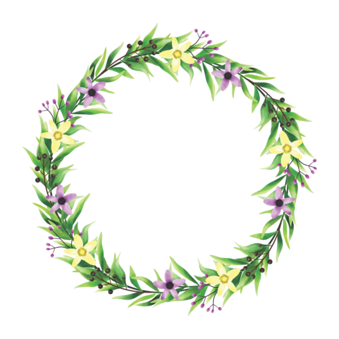Watercolor Style Flower And Leaf Frame Download Free Vectors Clipart Graphics Vector Art