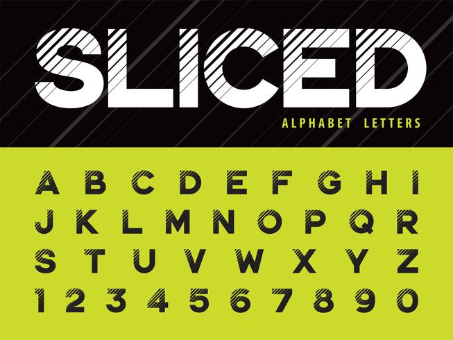 Glitch Modern Alphabet Letters and numbers vector