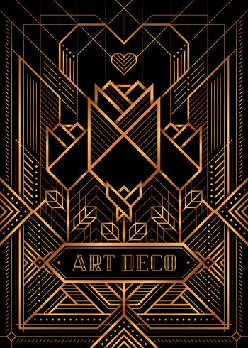 El gran estilo de Gatsby Deco Poster vector