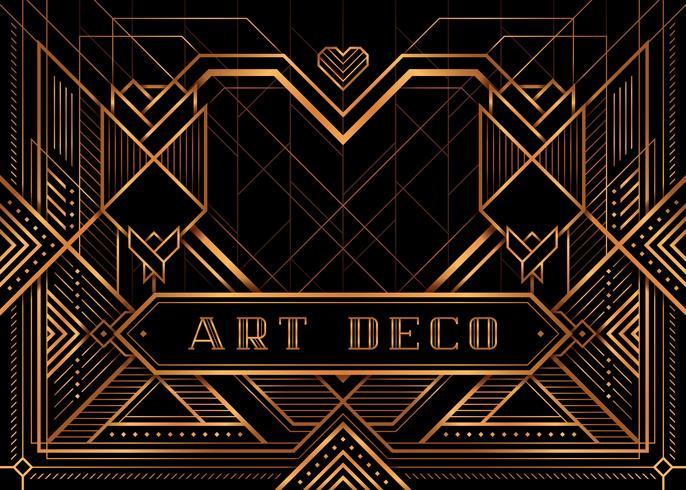 The Great Gatsby Deco Style Poster  vector
