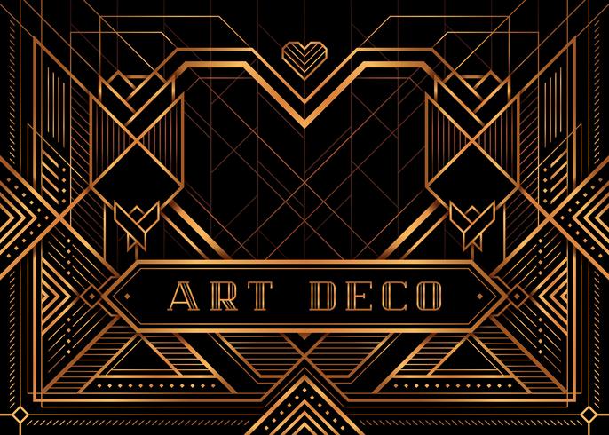 El gran estilo de Gatsby Deco Poster vector