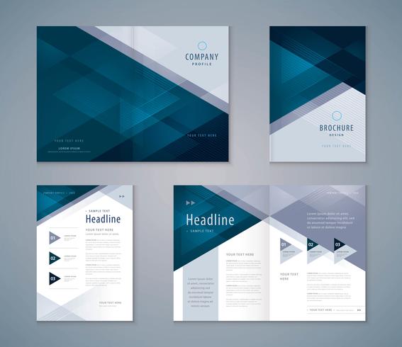 Abstract Cover Book Design Set vector