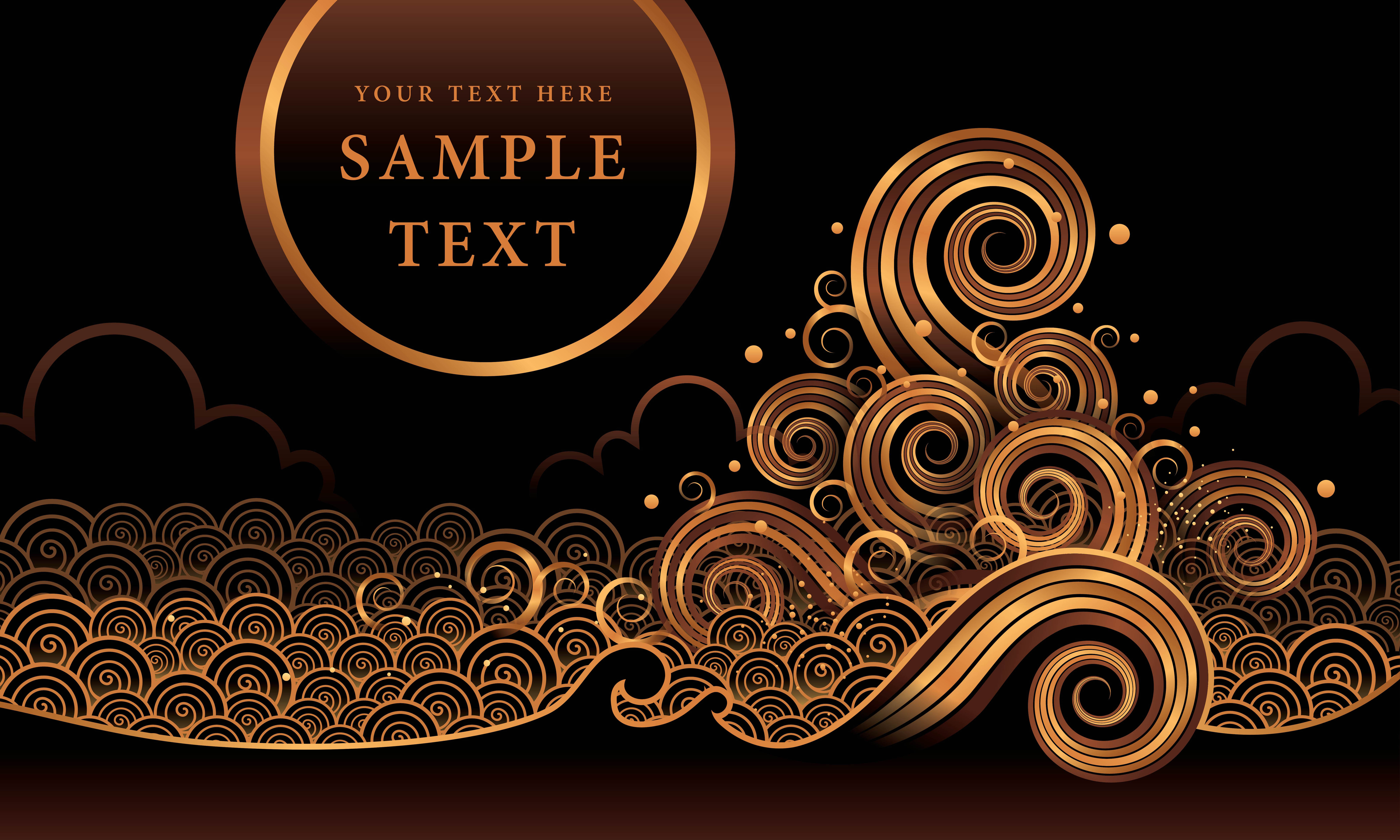 Water Gold Abstract golden wave 673504 Vector Art at Vecteezy