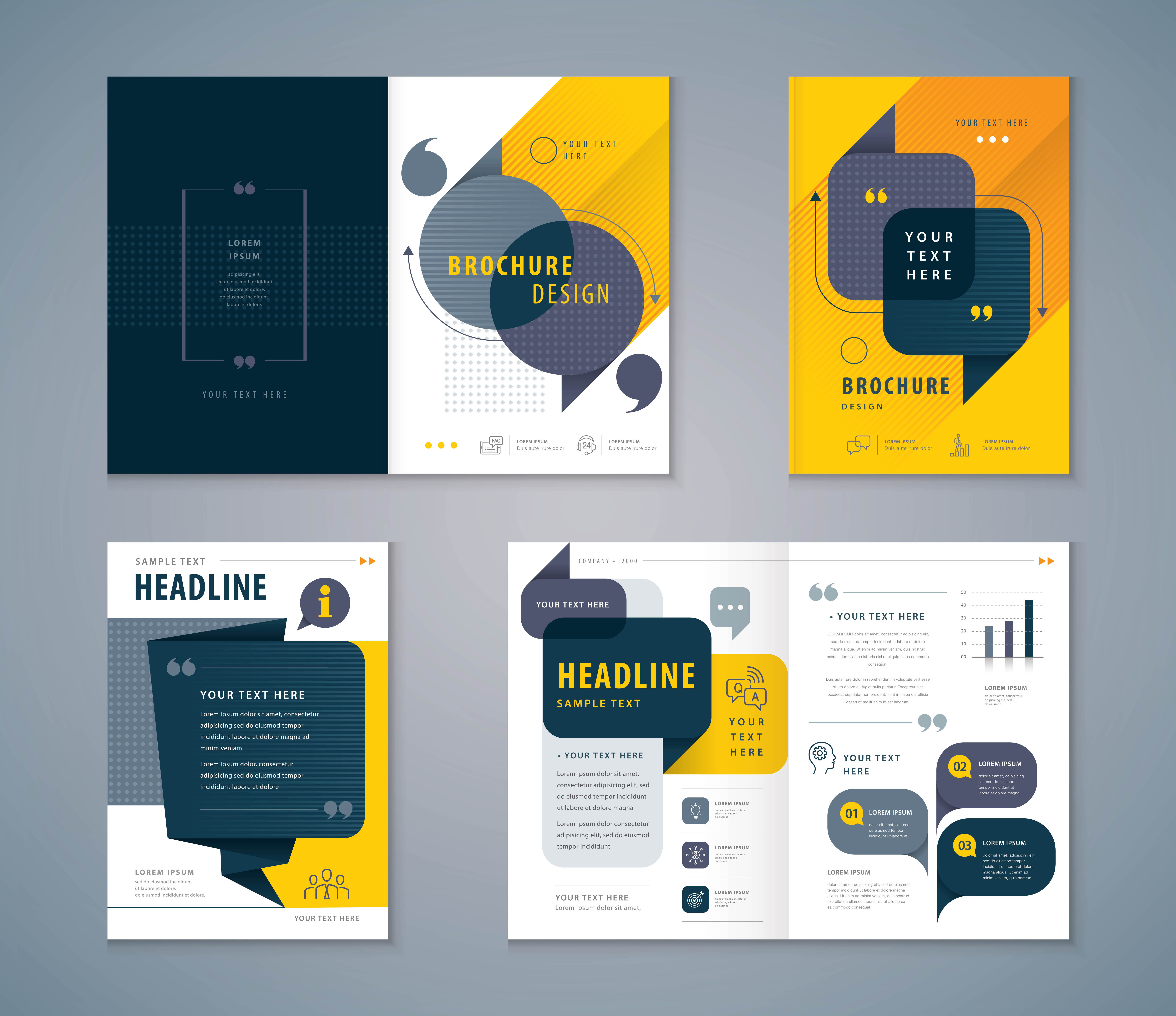 Speech Bubbles Cover Book Design Set 673517 Vector Art at Vecteezy