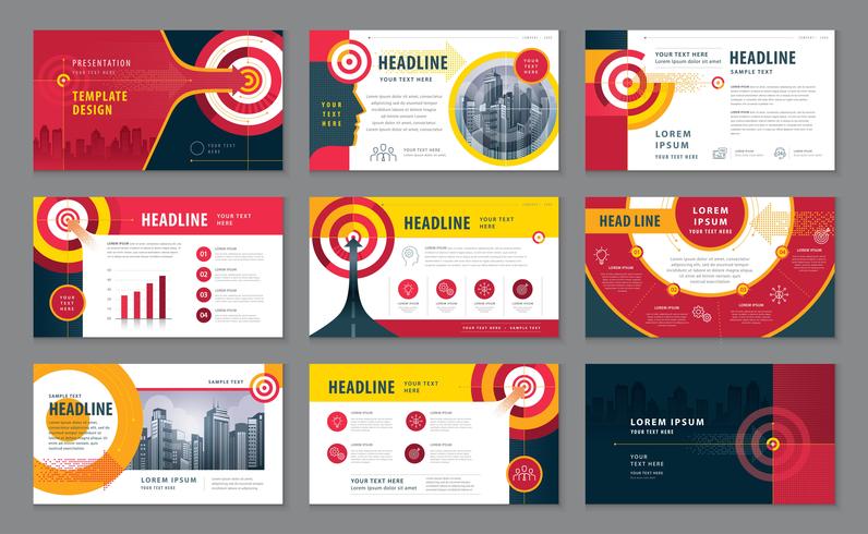 Abstract Presentation Templates Design Set vector