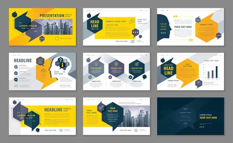 Presentation Templates, Infographic elements Template design set vector