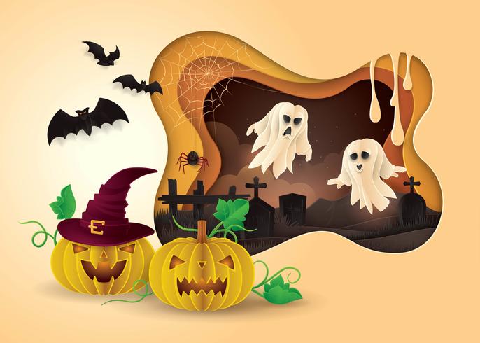 Happy Halloween Party Frame vector