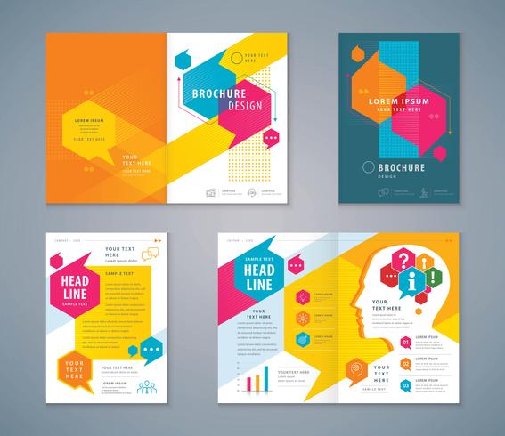 Cover Book Design Set vector