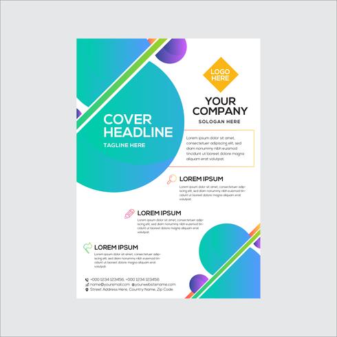 Simple abstract business flyer design vector