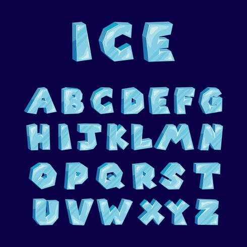 Icy Alphabet Vector