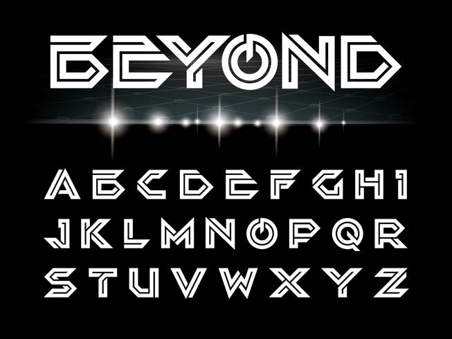 Beyond White Font vector