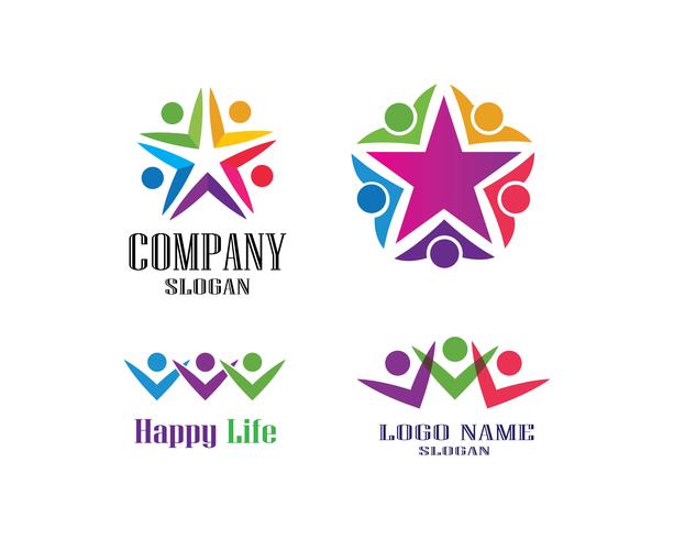 Adoption and community care Logo template  vector