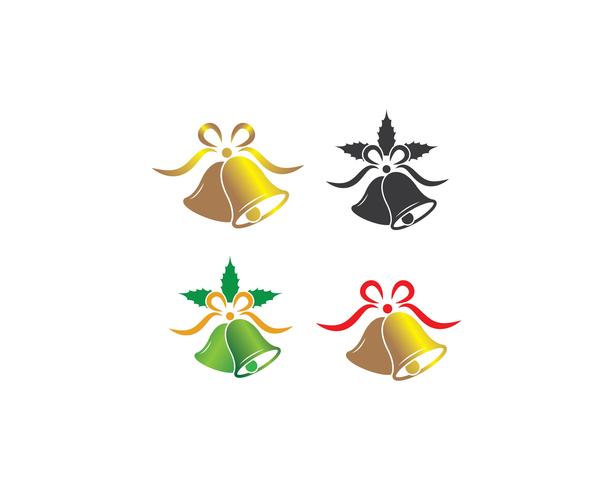 cristmas bell illustration template vector