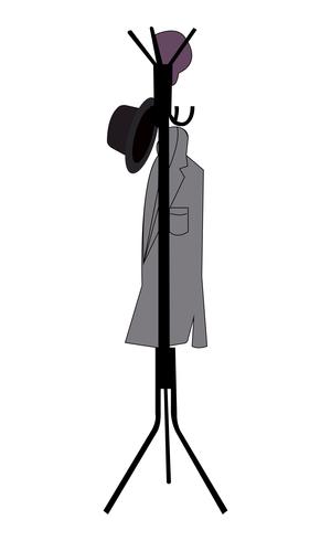 Stand coat hanger vector