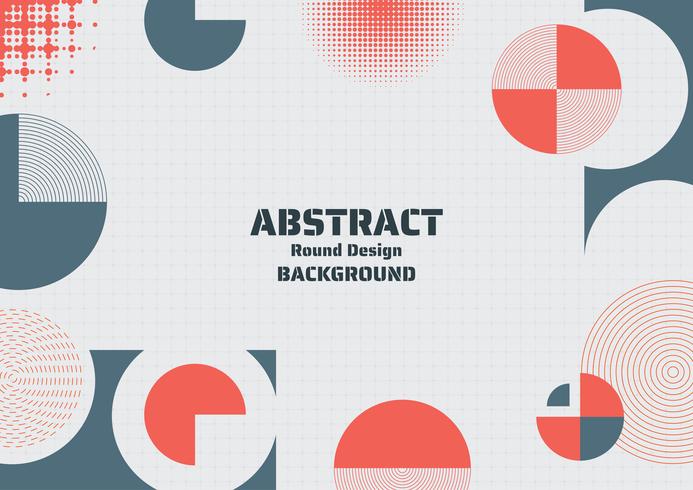 Abstract round design background modern shape design and halftones vector