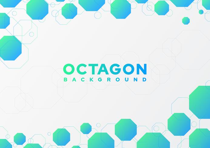 Octagon abstract background  vector