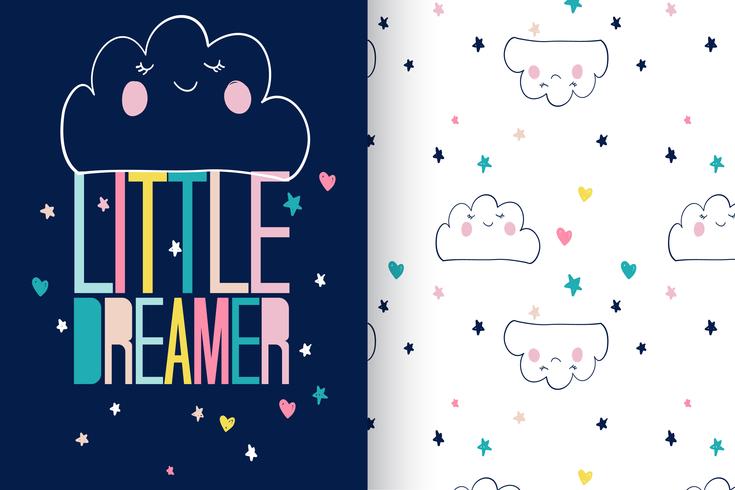 Conjunto de patrones Little Dreamer vector