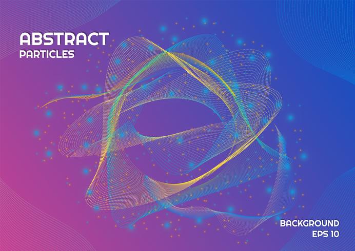 Partícula abstracta fondo aurora diseño línea complejo con efecto de luz vector