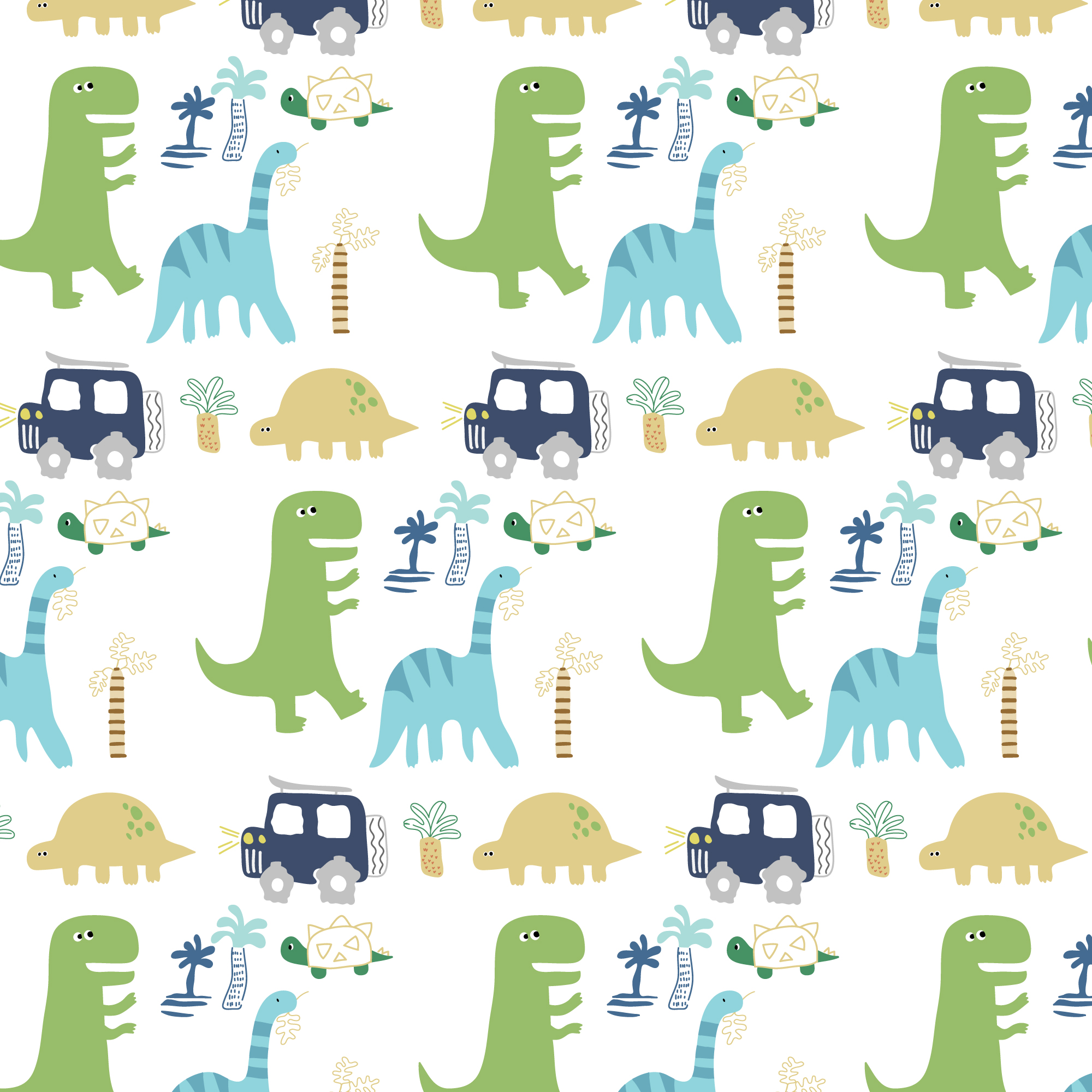 Hand drawn simple shape dinosaur pattern 674352 Vector Art at Vecteezy
