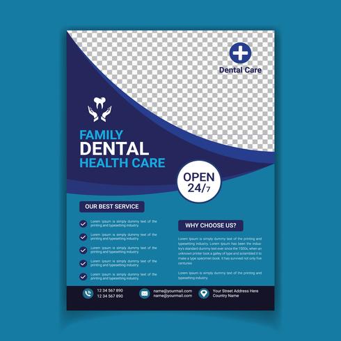 Medical Dental Flyer Template vector