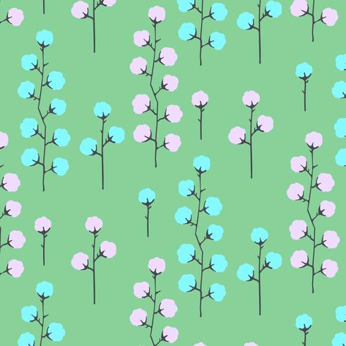 Hand drawn simple bright floral pattern  vector