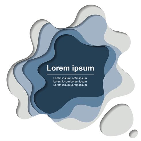 Modern abstract Paper art style banner vector
