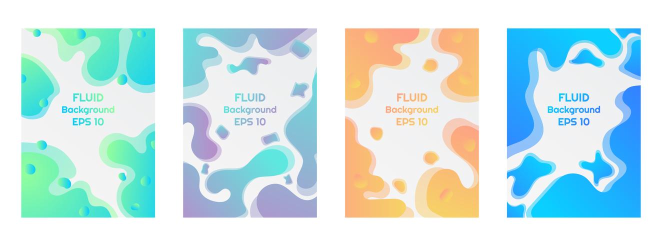 Fluid background modern liquid colorful style vector