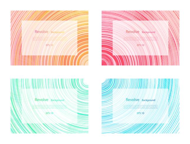 Revolve background swirl colorful smooth banner set  vector