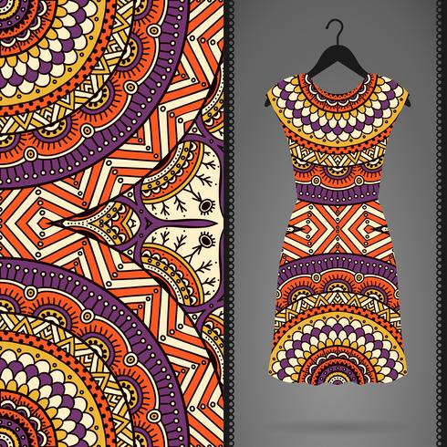 Seamless pattern with dress vector