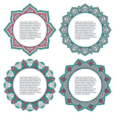 Mandala. Round Ornament Set vector
