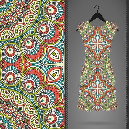 Seamless pattern with dress vector