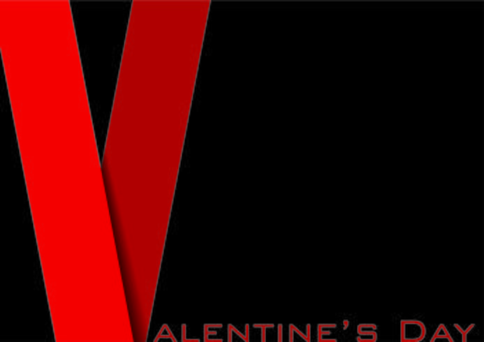 Valentine's background in red-back style with shadows vector