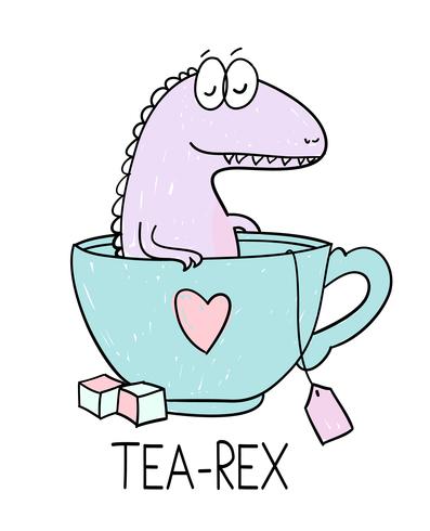 Tea-Rex Crocodile  vector